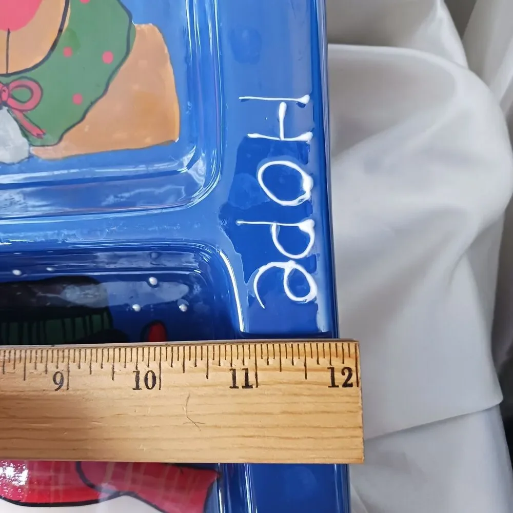 12'' DIVIDED SNACK TRAY CHRISTMAS THEME